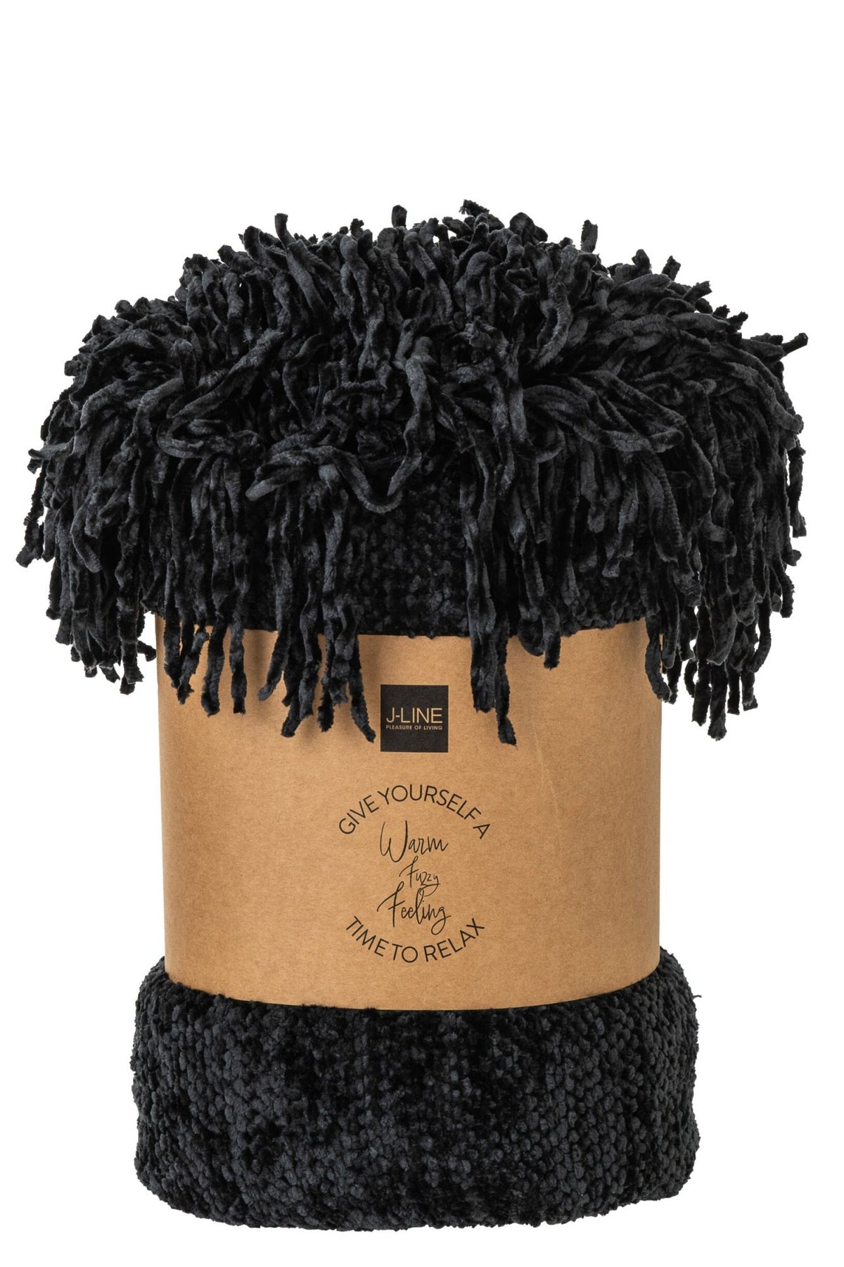 Blanket Chenille Polyester Black