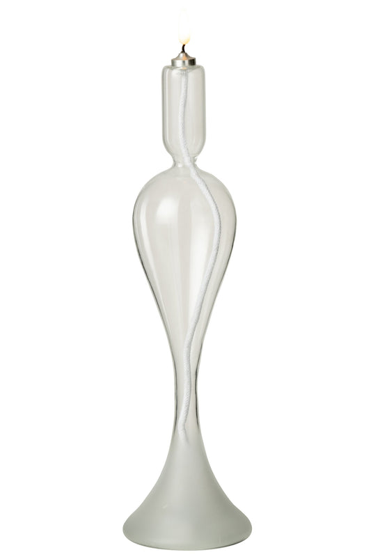 Led Kaars Glas Transparant Large