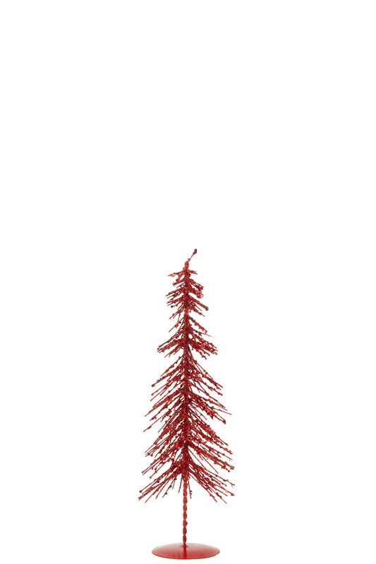 Christmas Tree Glitters Plastic Christmas Red Small