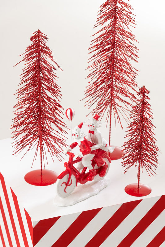 Christmas Tree Glitters Plastic Christmas Red Medium