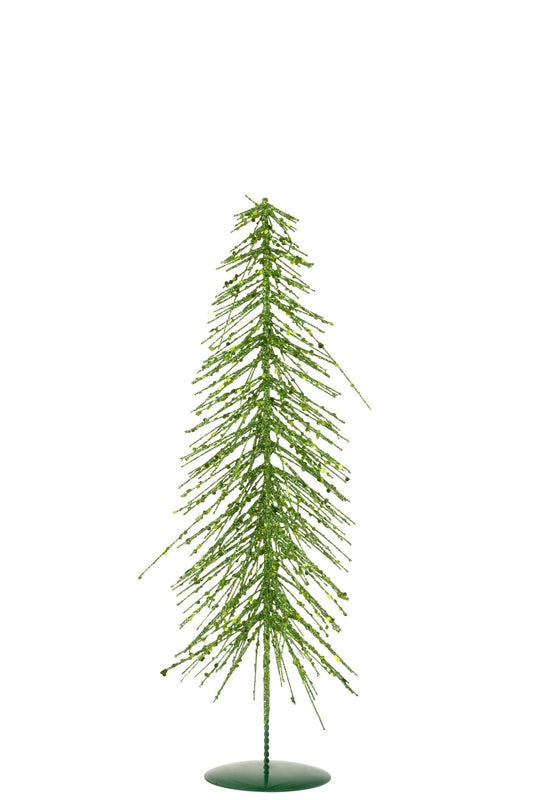 Christmas Tree Glitters Plastic Dark Green Medium