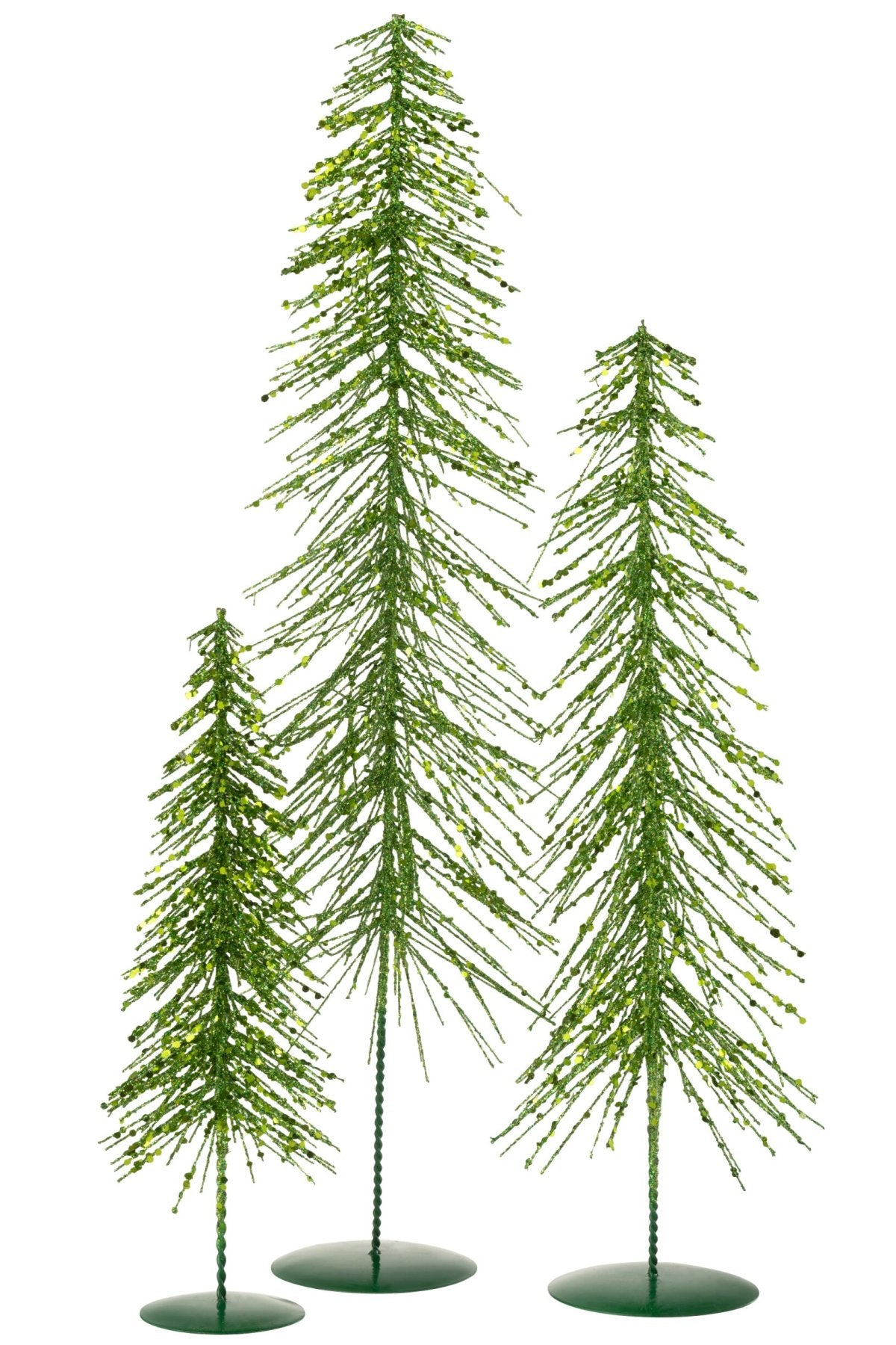 Christmas Tree Glitters Plastic Dark Green Large