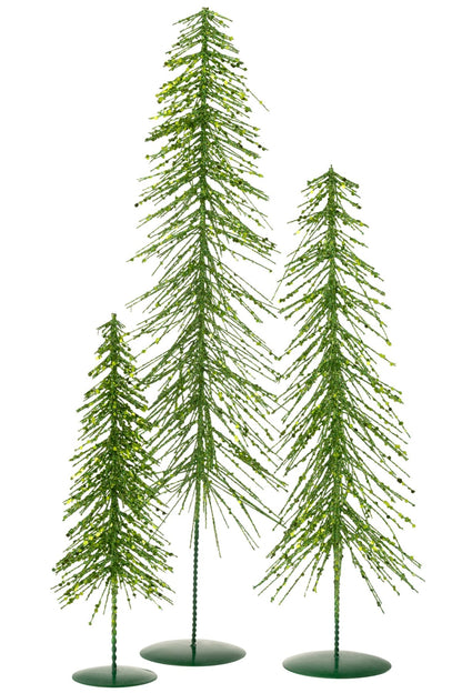 Christmas Tree Glitters Plastic Dark Green Large
