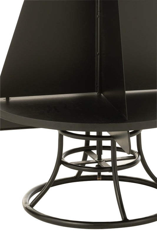 Rack X'mas Tree Metal Black Small