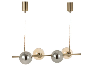 Pendant light Yuks 4 lights steel gold