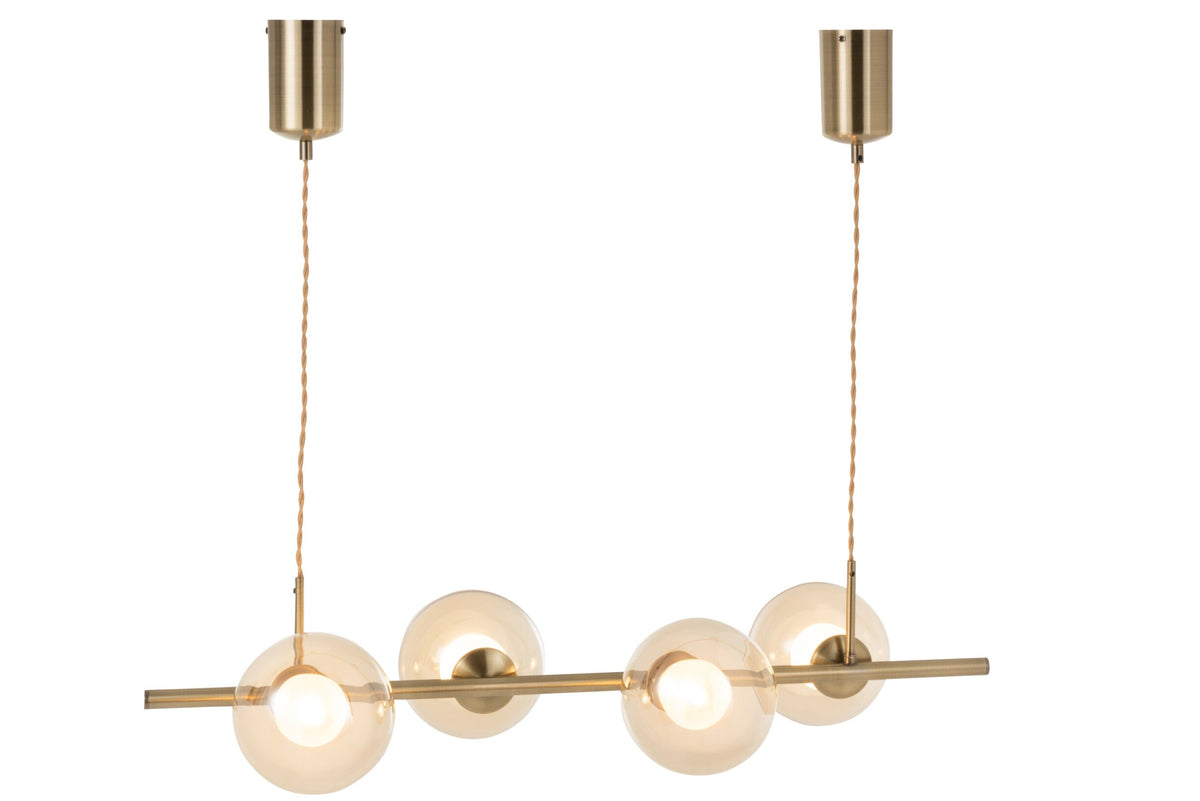 Pendant light Yuks 4 lights steel gold