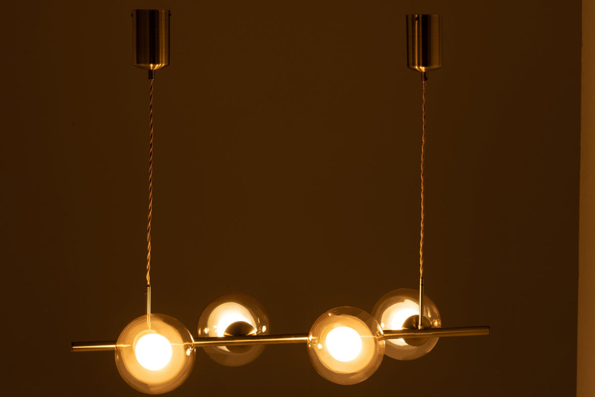 Pendant light Yuks 4 lights steel gold