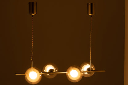 Pendant light Yuks 4 lights steel gold