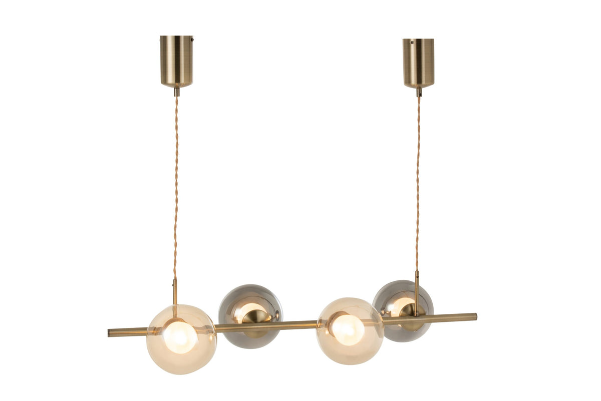 Pendant light Yuks 4 lights steel gold