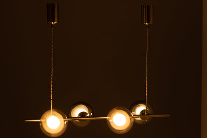 Pendant light Yuks 4 lights steel gold