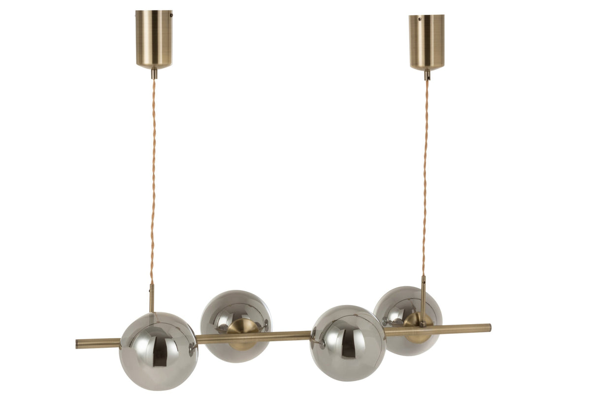 Pendant light Yuks 4 lights steel gold