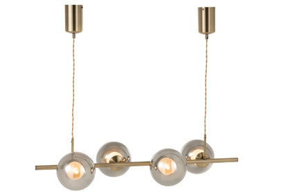 Pendant light Yuks 4 lights steel gold