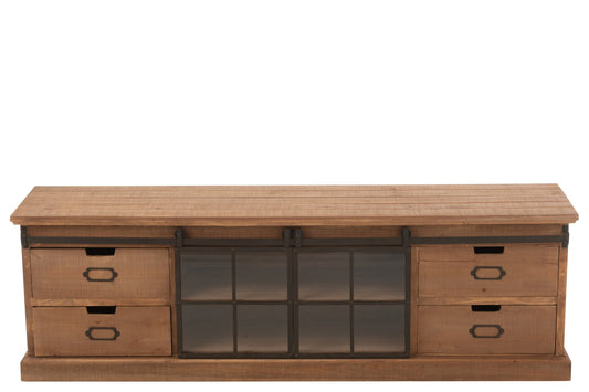 TV Stand Mia Fir Wood Natural