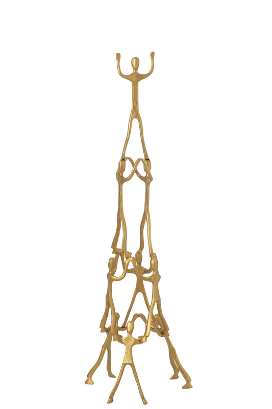 Figure Tower Aluminium Gold Colored
