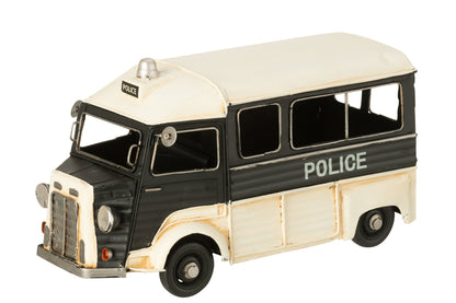 Police Bus Antique Metal Black/Off-White