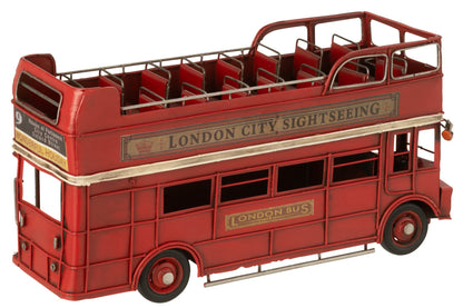 Bus Antique Metal Red
