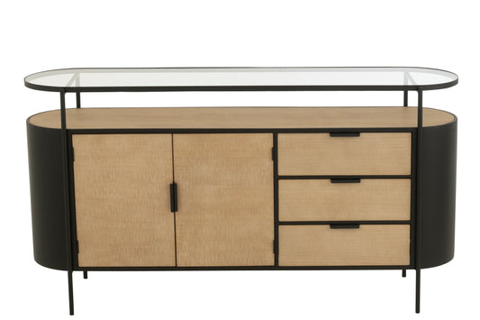 Cabinet Ovy Iron Natural/Black