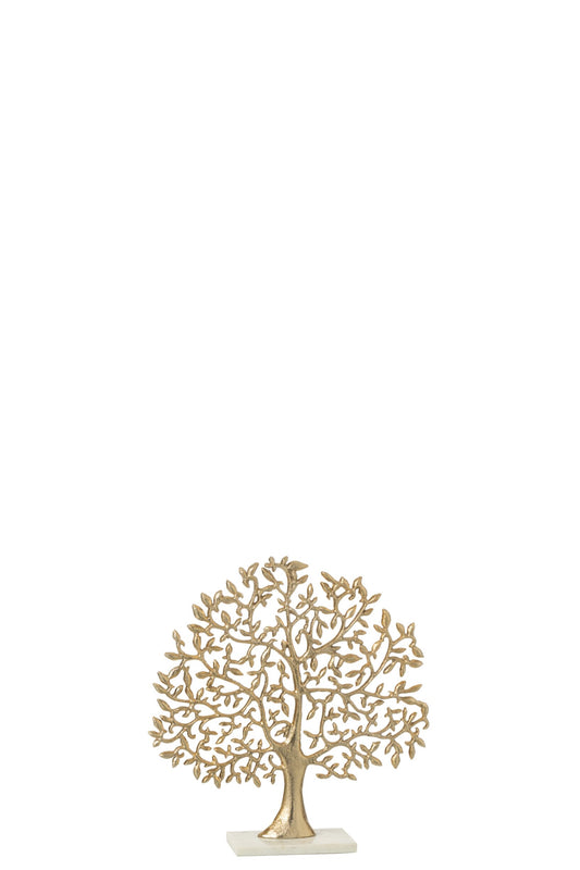 Tree Leaf Aluminium Gold Colored Small
