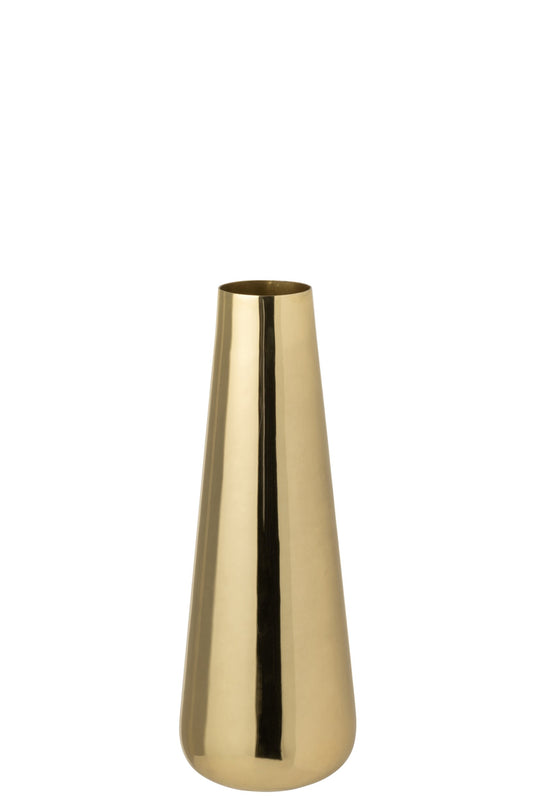 Floor Vase Aluminium Gold Colored Small