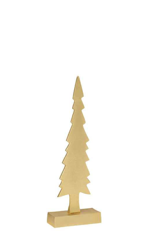 Christmas Tree Aluminium Gold Colored Small