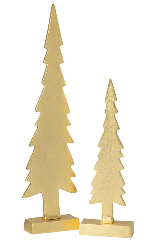 Christmas Tree Aluminium Gold Colored Large