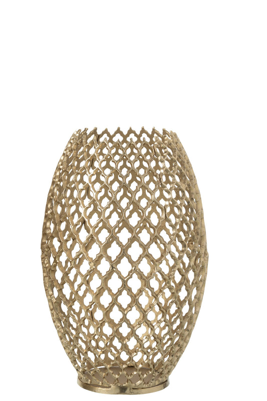 Floor Vase Aluminium Gold Colored S