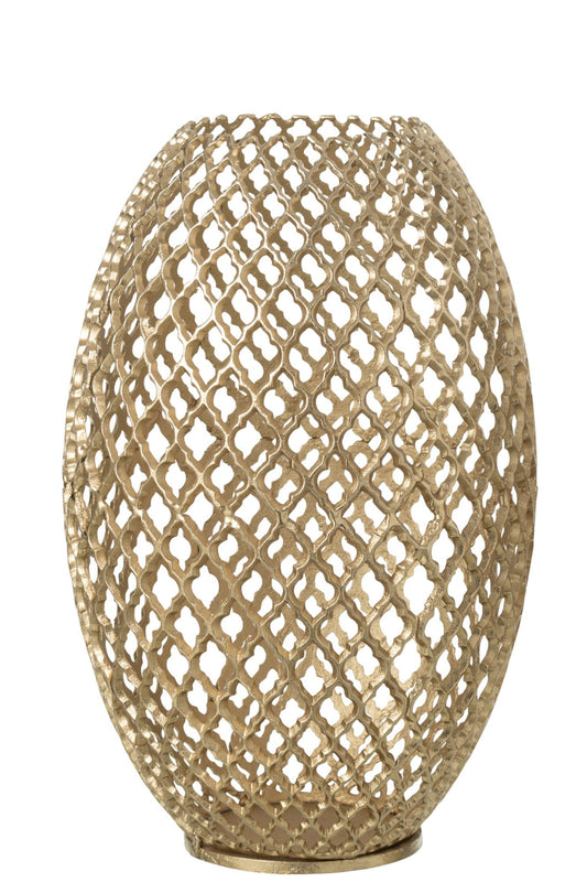 Floor Vase Aluminium Gold Colored L