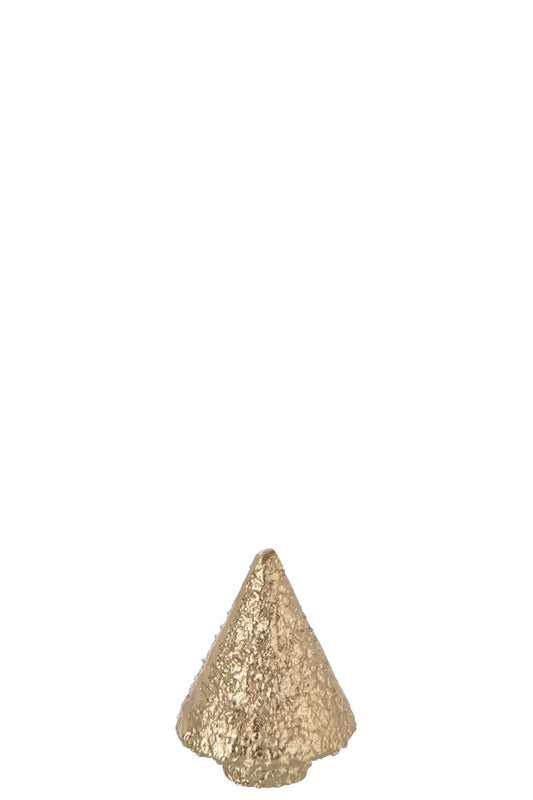 Christmas Tree Aluminium Gold Colored Small