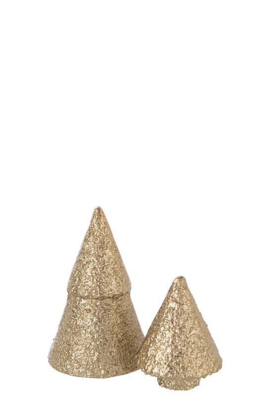 Christmas Tree Aluminium Gold Colored Large
