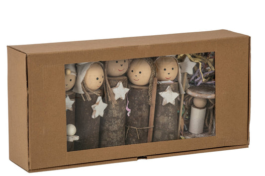 Nativity Trunk Albasia Wood Dark Brown/Natural