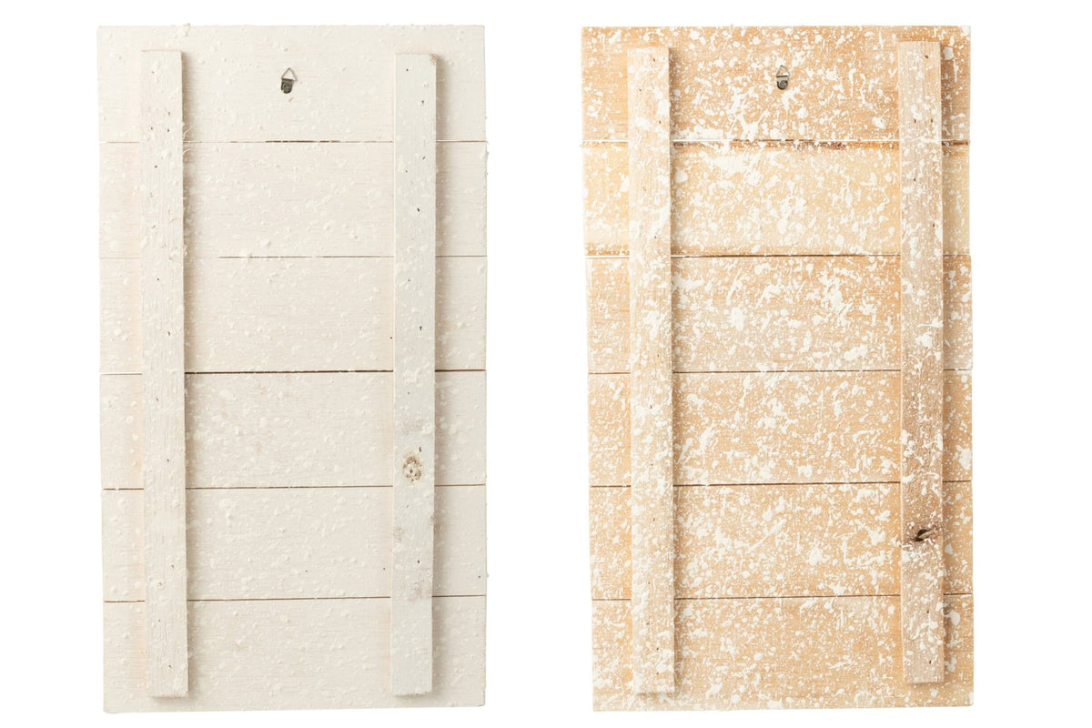 Wall Decoration Christmas Tree Cotton Natural/White Assortment Of 2