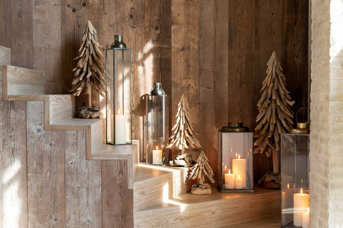 Christmas Tree On Base Wood Pieces Drift Wood Natural Small