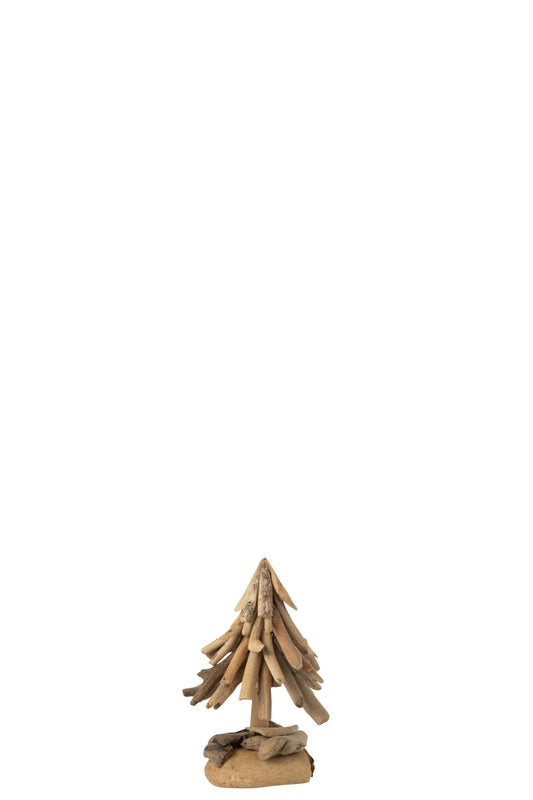 Christmas Tree On Base Wood Pieces Drift Wood Natural Small
