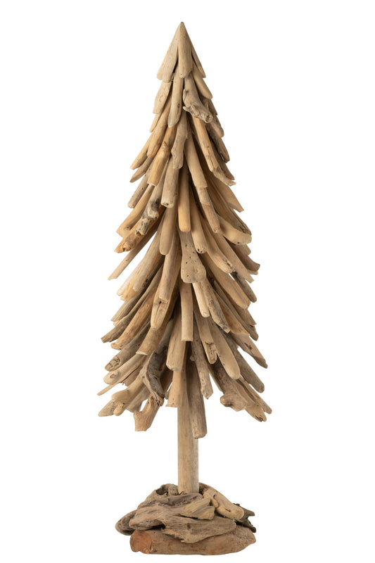 Christmas Tree On Base Wood Pieces Drift Wood Natural Extra Large