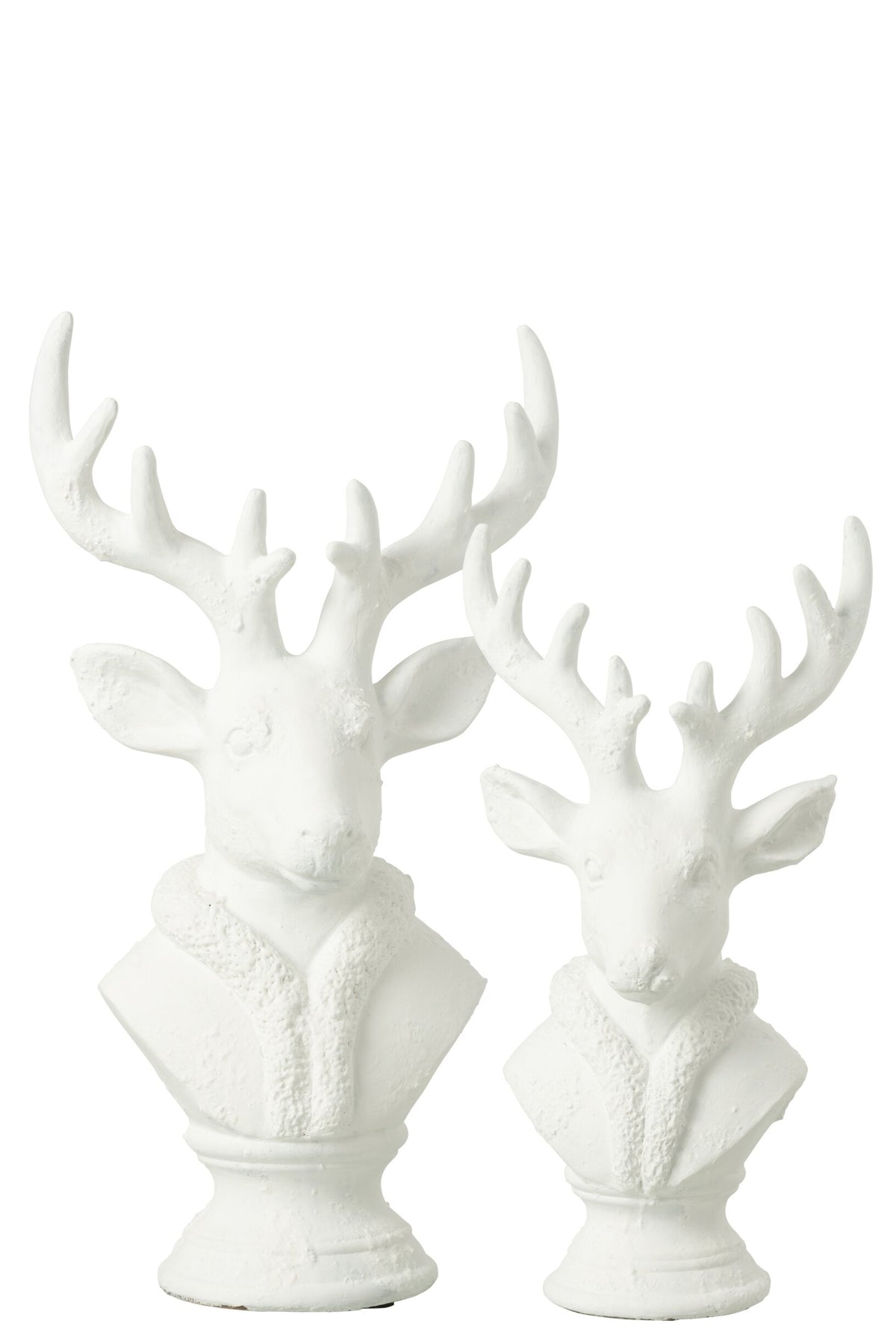 Deer Polyresin White Large