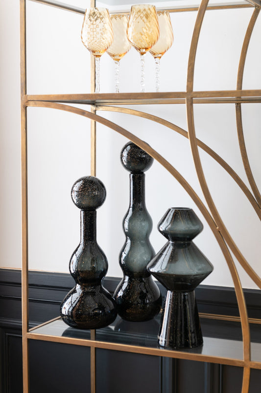 Vase Carol Glass Black