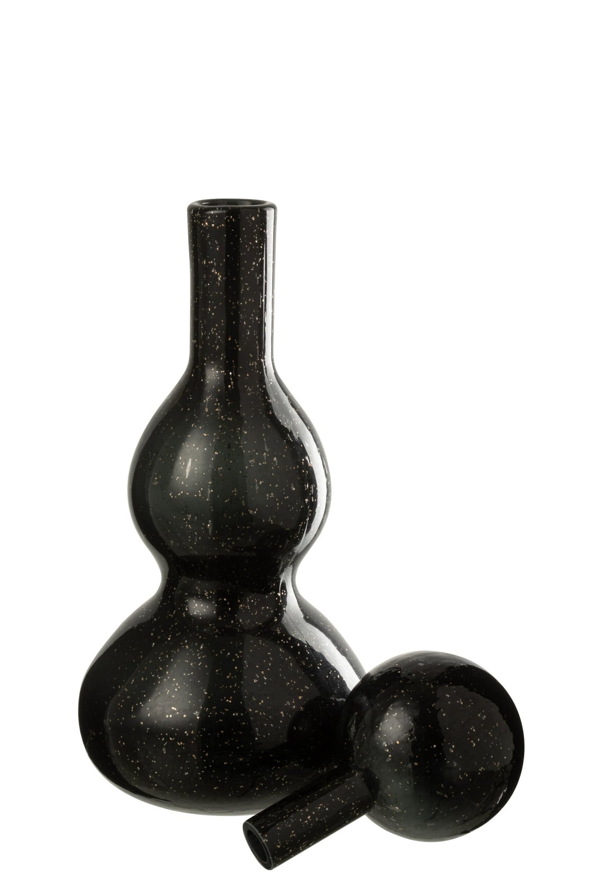 Bottle + Stop Carol Glass Black Small