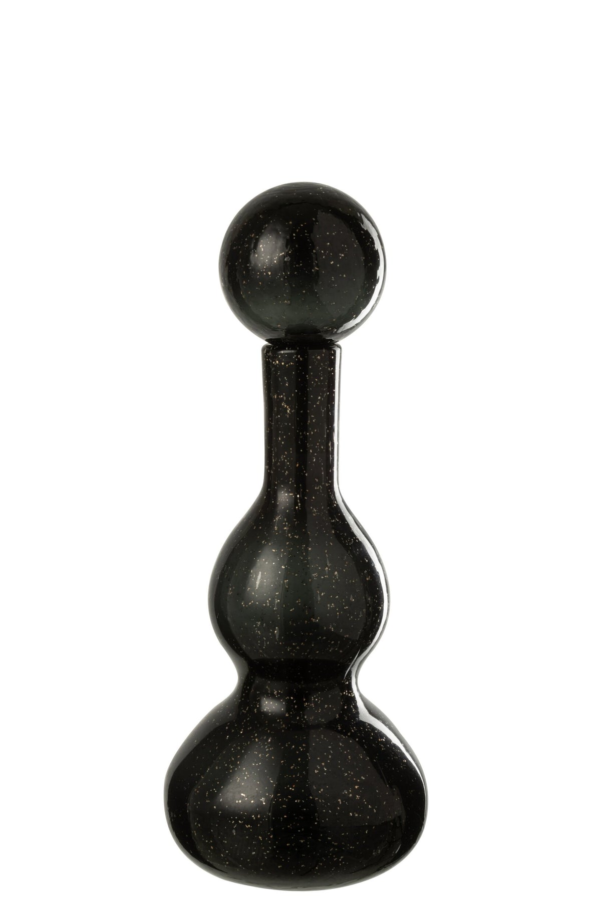 Bottle + Stop Carol Glass Black Small