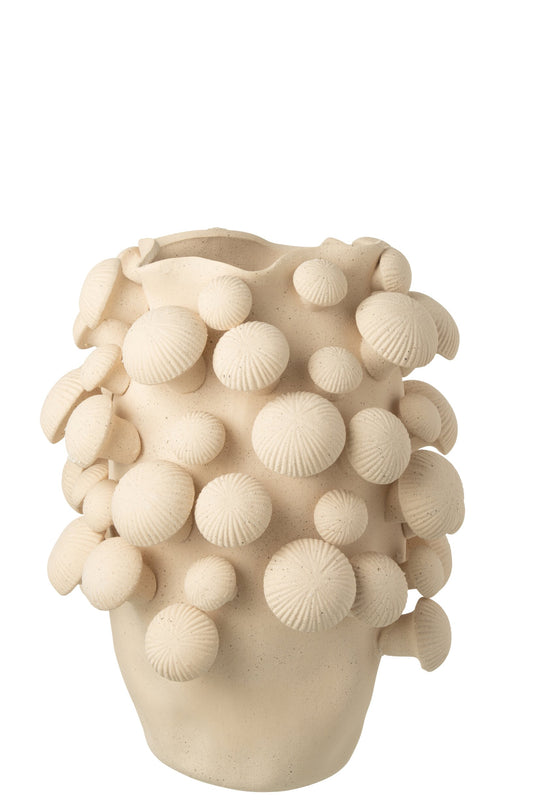 Vase Fungi Clay Beige Large