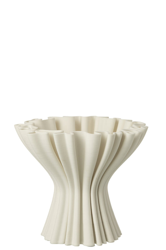 Vase 3d Printing Irregular Stoneware White