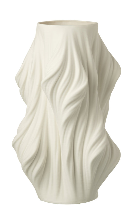 Vase 3d Printing Irregular Stoneware White
