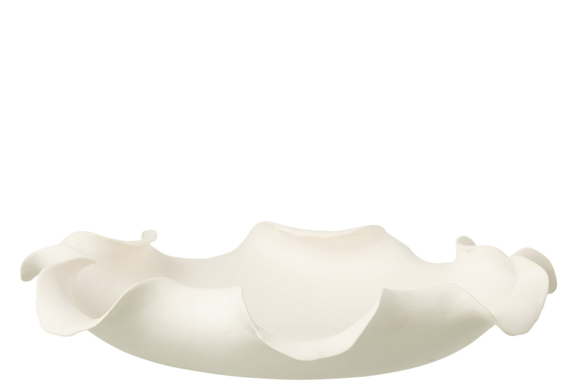 Decorative Dish Helix Irregular Ceramic White