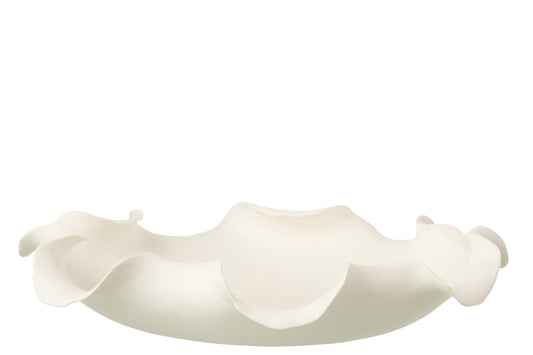 Decorative Dish Helix Irregular Ceramic White