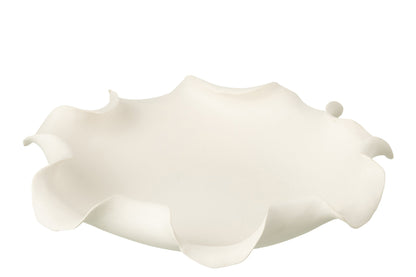 Decorative Dish Helix Irregular Ceramic White