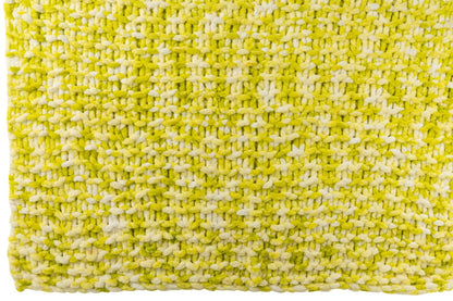 Blanket Knitted Polyester Green/White