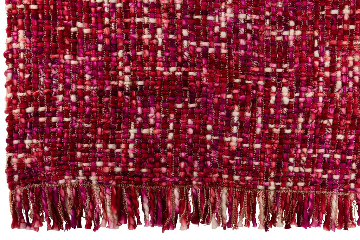 Blanket Knitted Acrylic Dark Pink