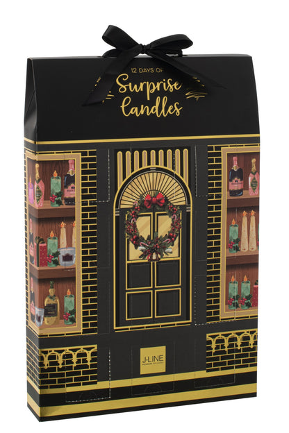 Geurkaars 12 Candles Surprise Window Was Zwart/Meerkleurig