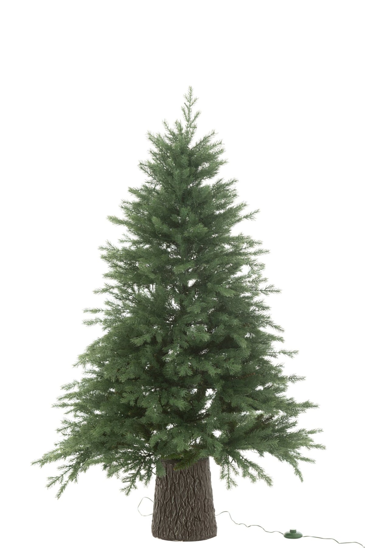 Christmas Tree 600 LED Wooden Base Artificial Dark Green