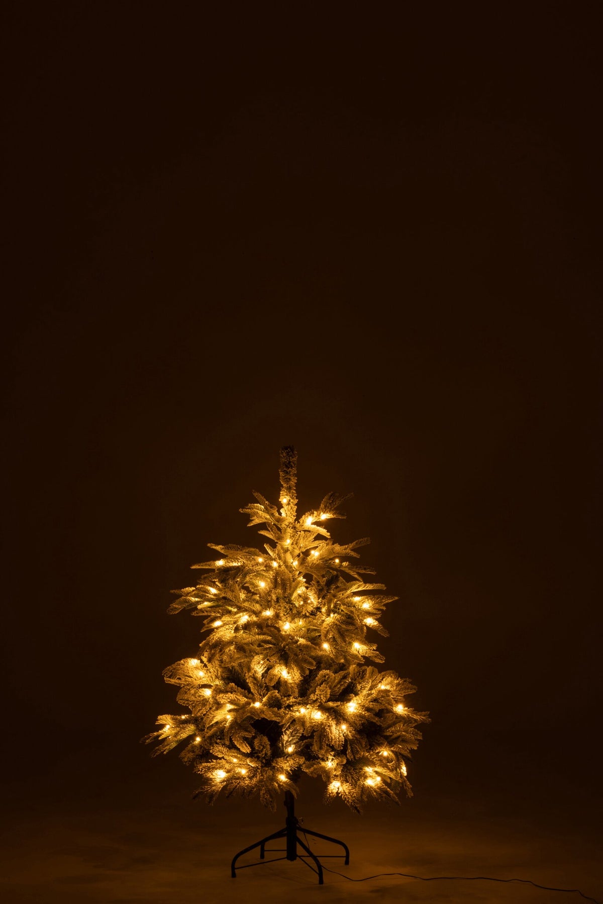 Christmas Tree 120 LED Snowy Artificial Dark Green/White Small