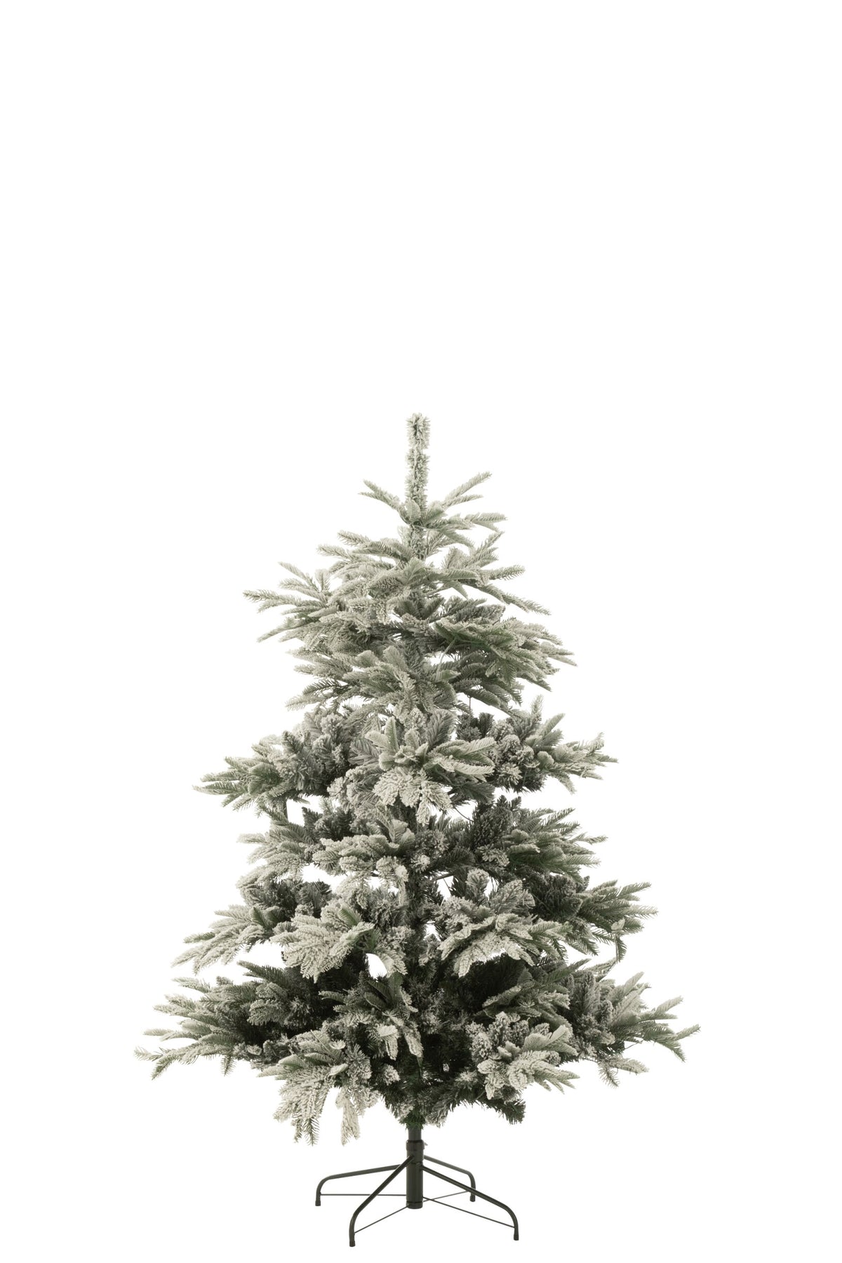 Christmas Tree 270 LED Snowy Artificial Dark Green/White Medium